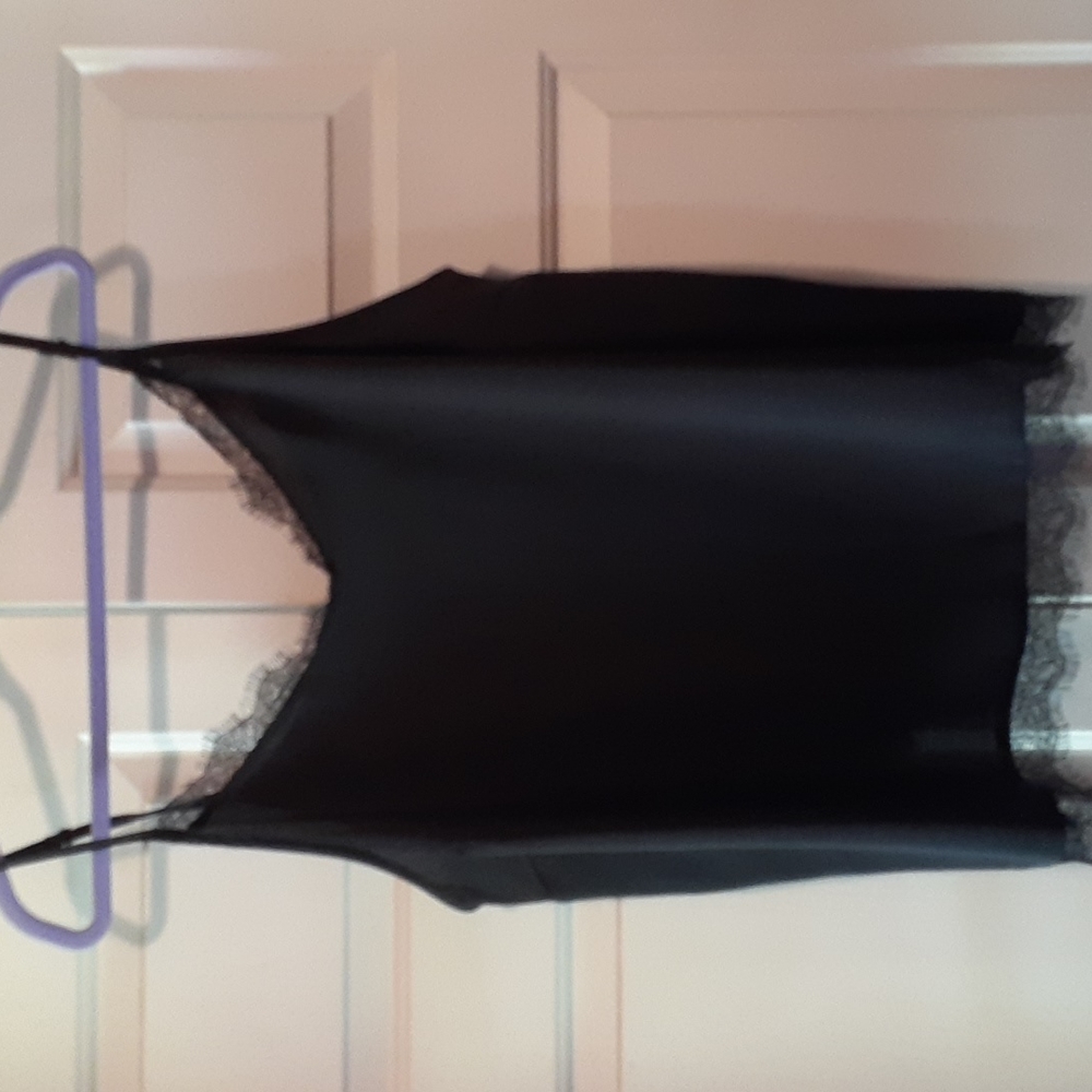 Black silky cami